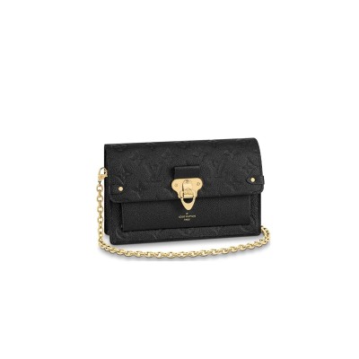 LOUIS VUITTON PLATINE MONOGRAM EMPREINTE VAVIN CHAIN WALLET SILVER HARDWARE M67893 (19*12*4cm)